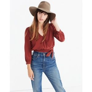 Madewell Silk Wrap Top